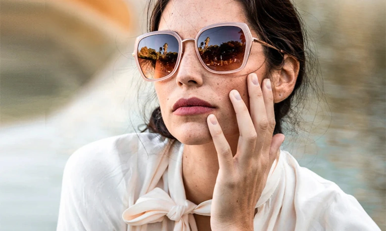 Olivia Retro Trendy Sunglasses In Pink