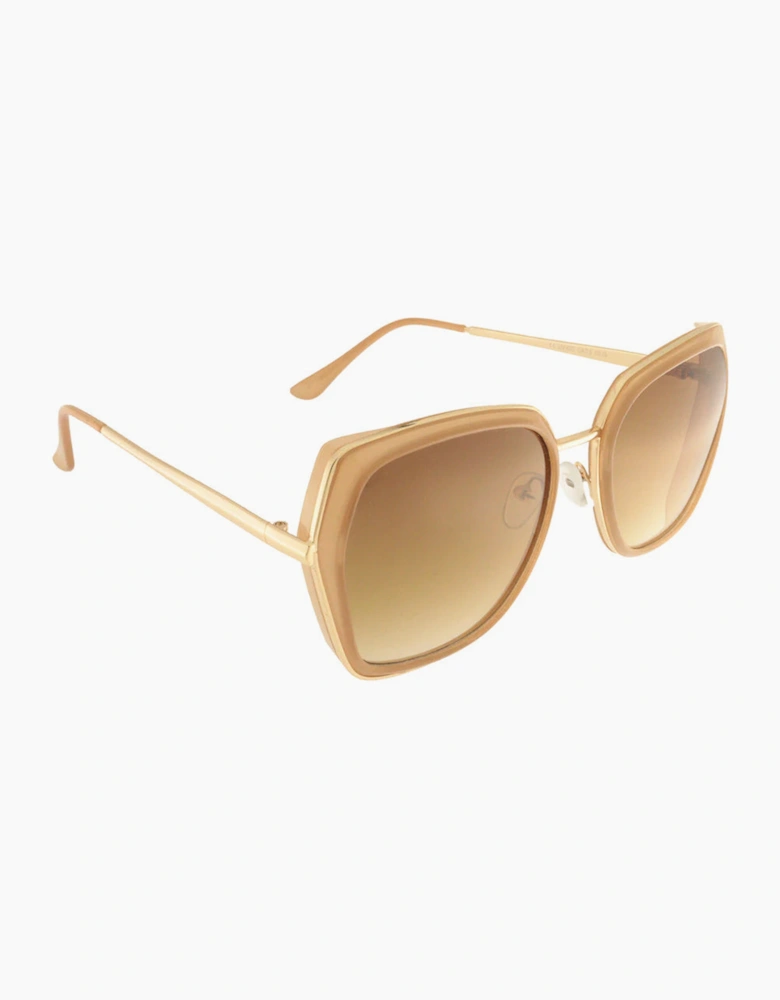 Olivia Retro Trendy Sunglasses In Pink