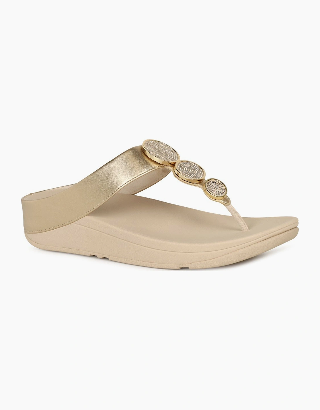 Fitflop Women's Halo Womens Toe Post Sandals - Platino - Size: 4