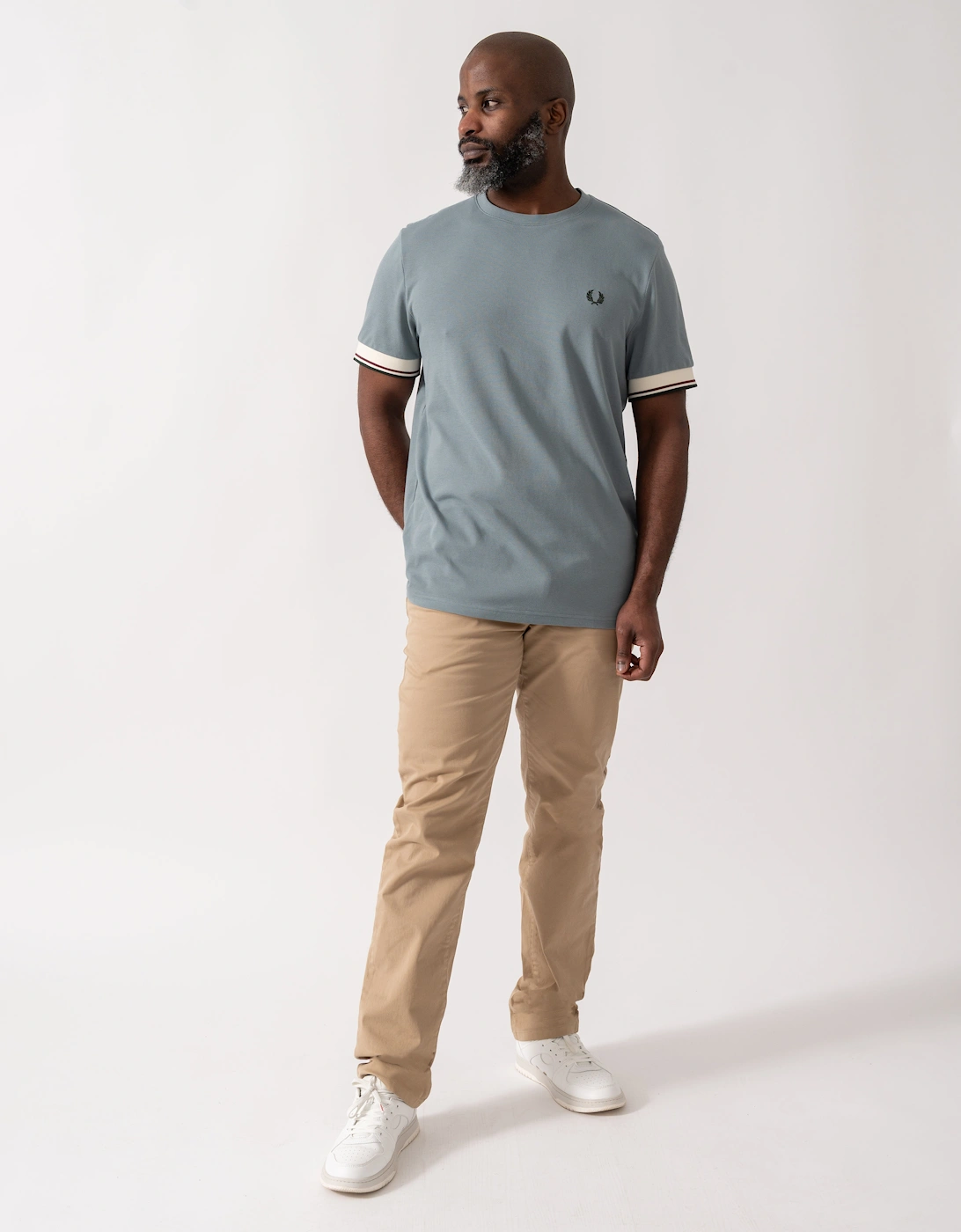 Mens Twin Tipped Cuff T-Shirt - Stockport Blue Z20