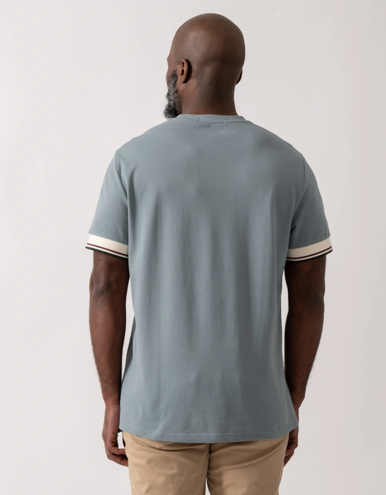Mens Twin Tipped Cuff T-Shirt - Stockport Blue Z20