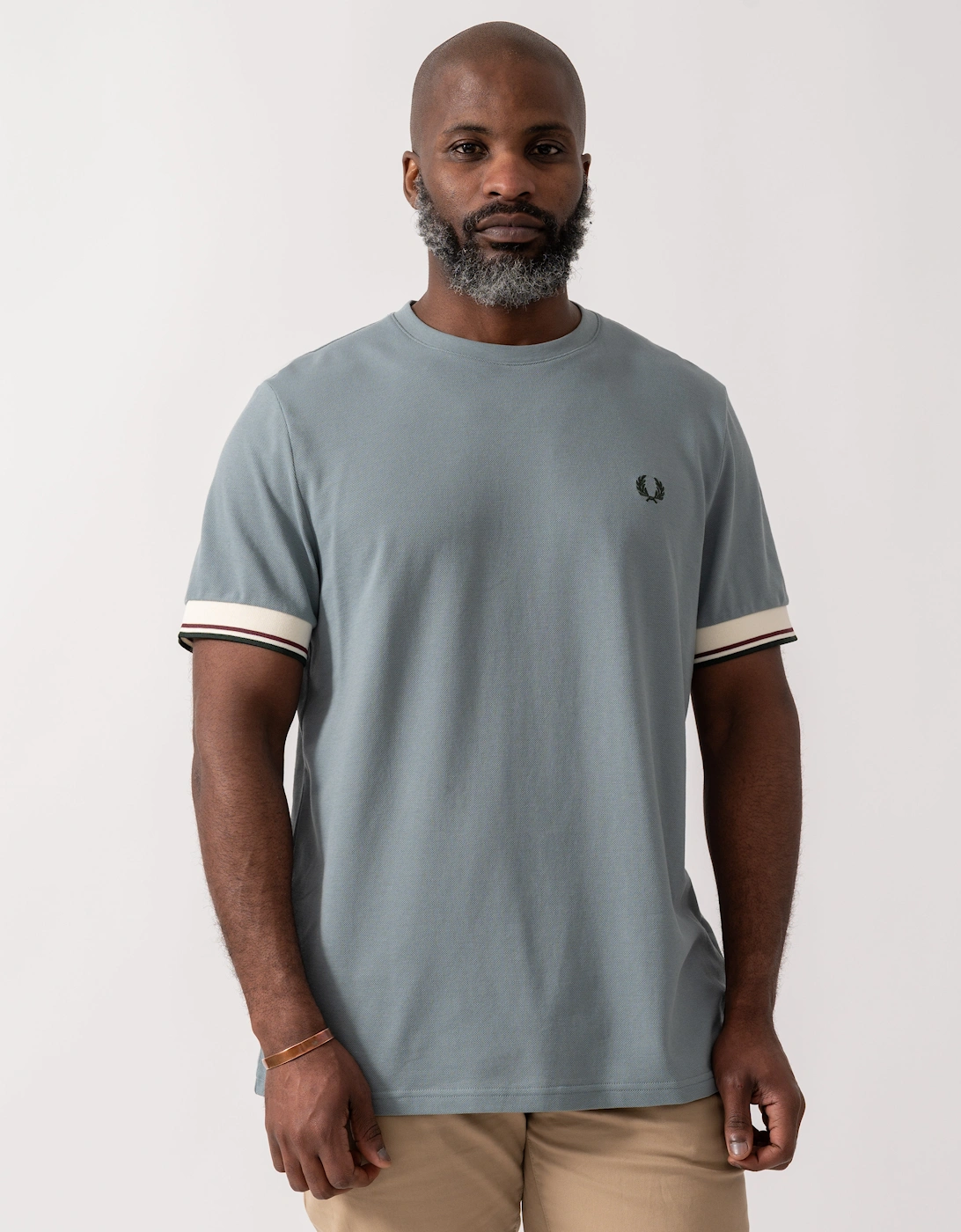 Fred Perry Men's Stockport Blue Twin Tipped Cuff T-Shirt - Z20  42 Xl
