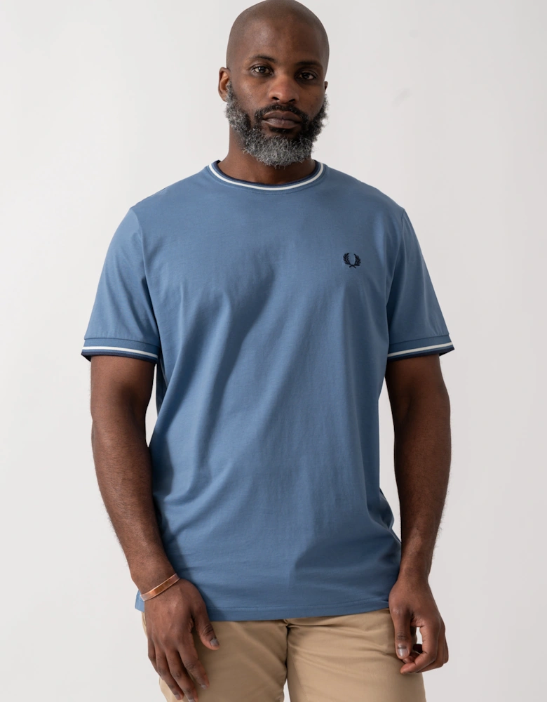 Mens Twin Tipped T-Shirt - Ace Blue/Snow White/Tennis Blue 89A