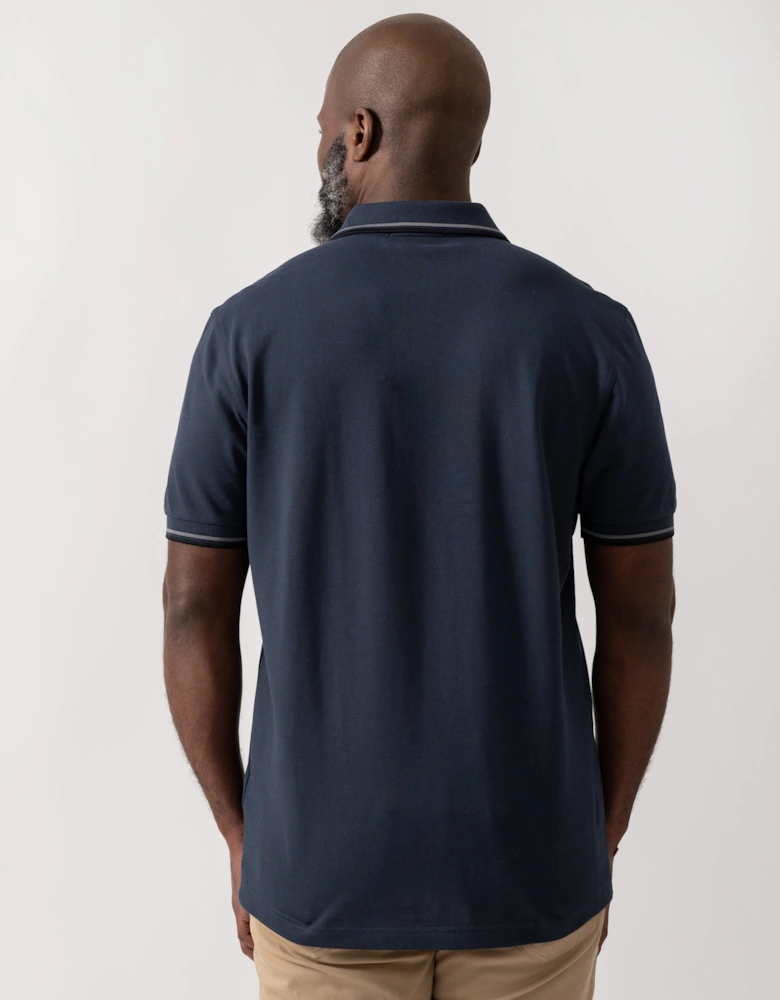 Mens Twin Tipped Signature Polo Shirt - Dark Airforce/Stockport Blue/Black 01B