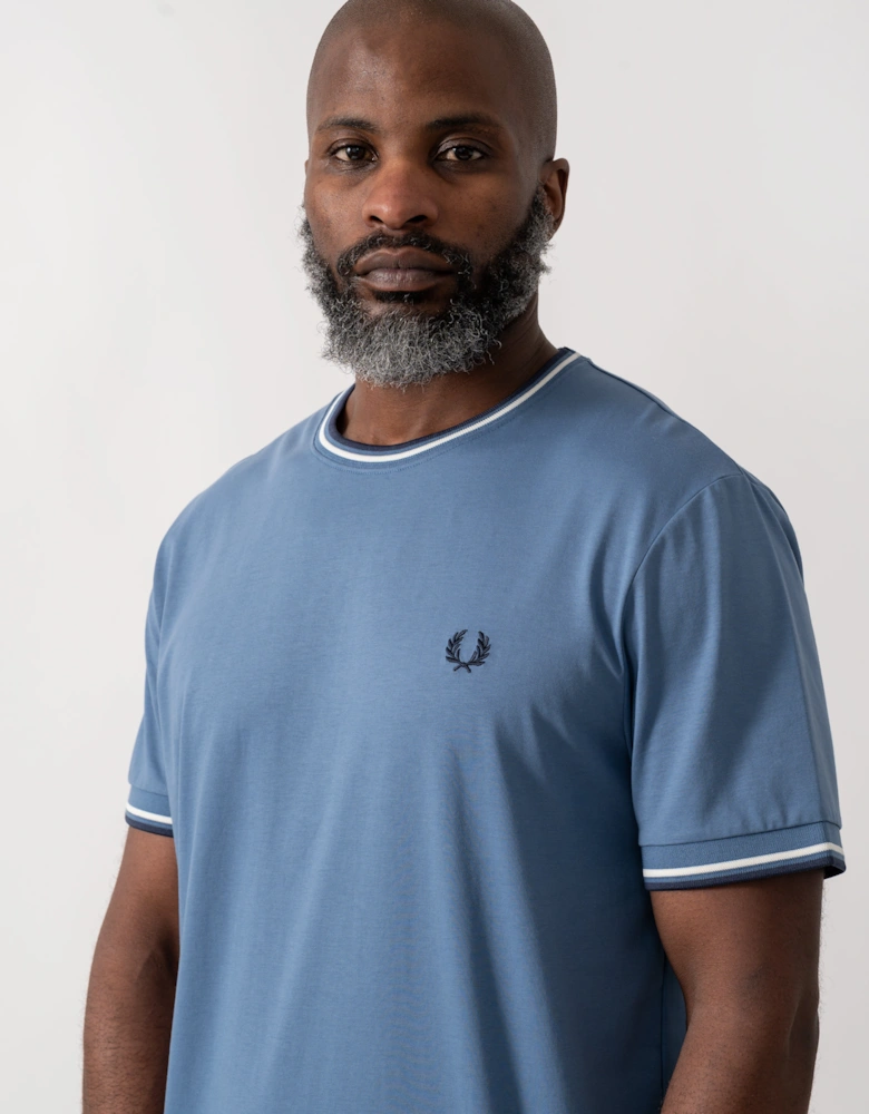 Mens Twin Tipped T-Shirt - Ace Blue/Snow White/Tennis Blue 89A