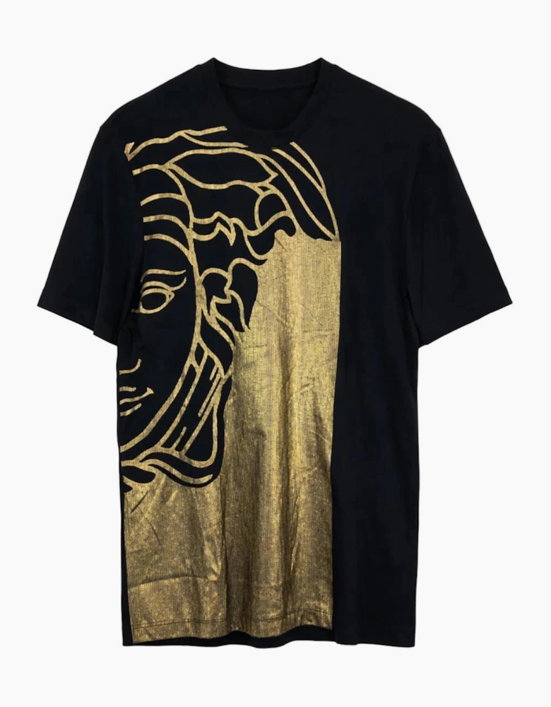 Men's Black Collection Foil Madusa Head T-Shirt