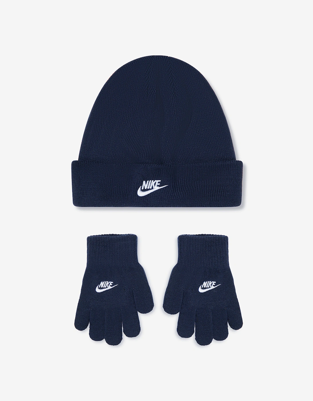 Boys Futura Beanie Hat And Gloves Set in Navy, 5 of 4