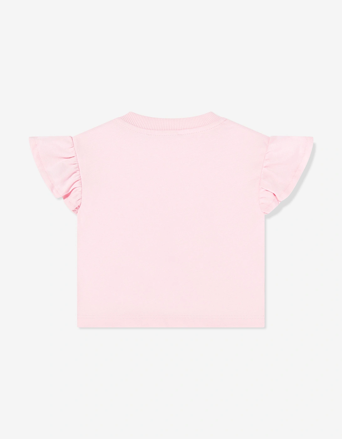 Baby Girls Teddy Bear Logo T-Shirt in Pink