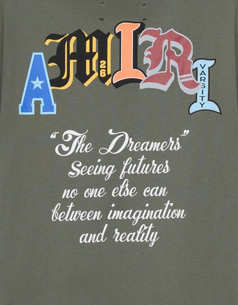 Kids Varsity Patch Ringer T-Shirt in Green