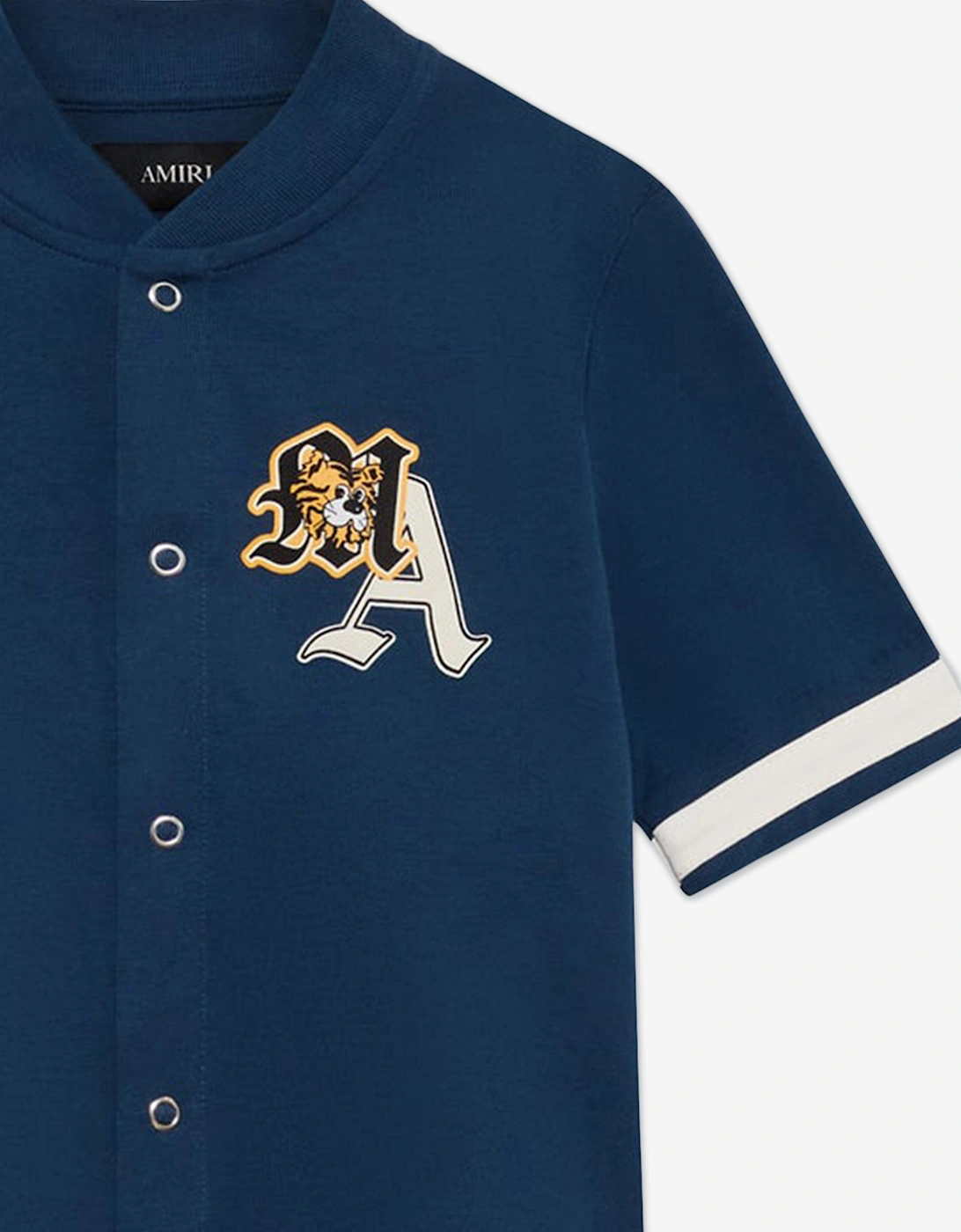 Boys Varsity Patch Baseball Shirt in Navy