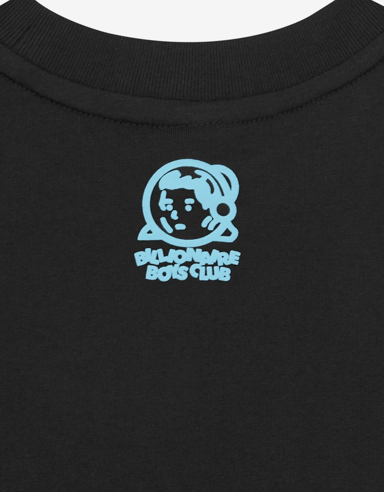 Boys Gradient Puff Print Arch Logo T-Shirt in Black