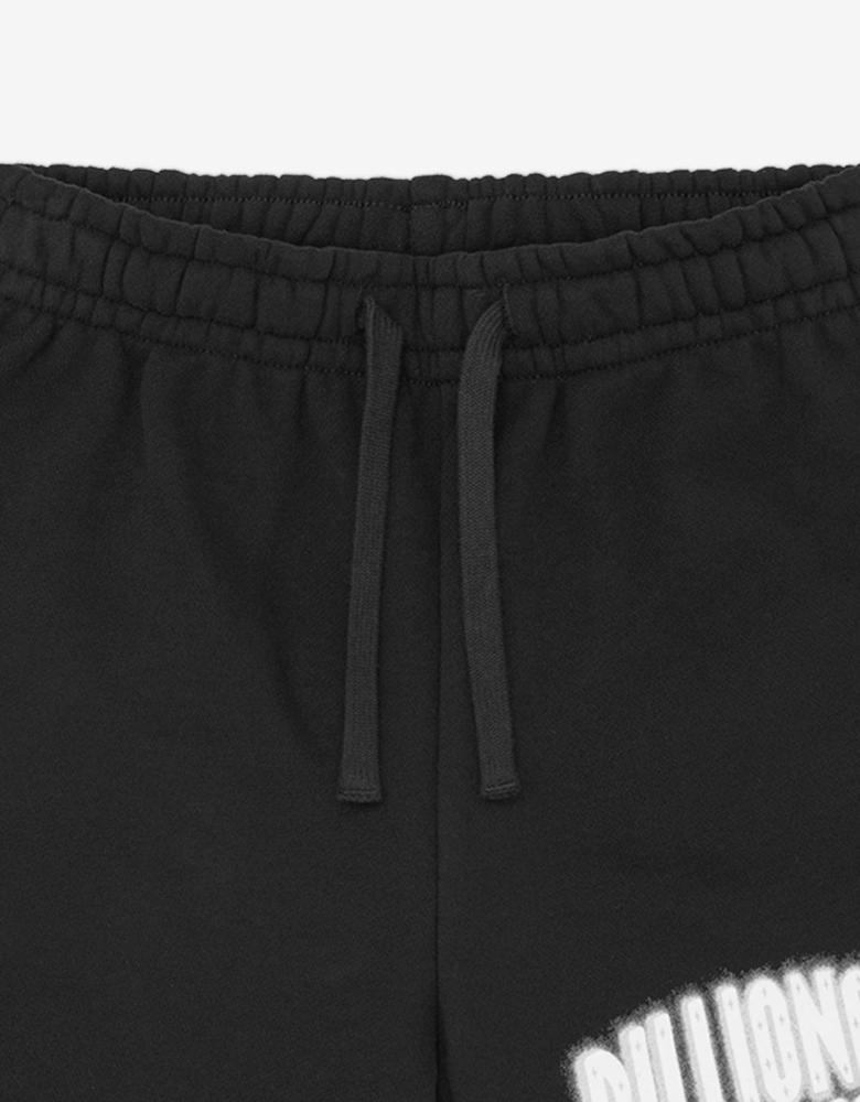 Boys Distorted Arch Logo Shorts in Black
