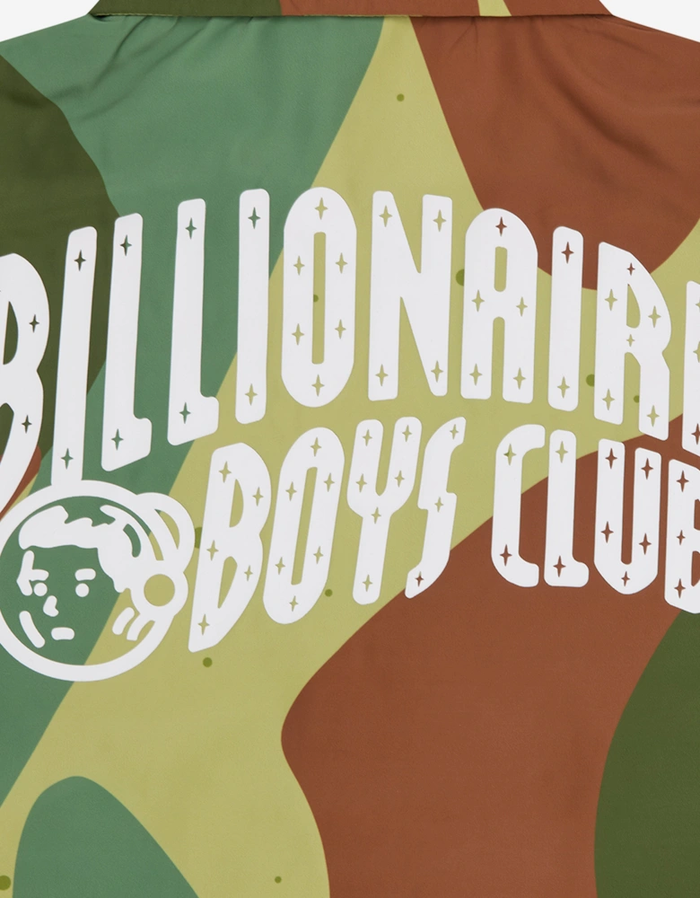 Boys Space Camo Coach Jacket in Green