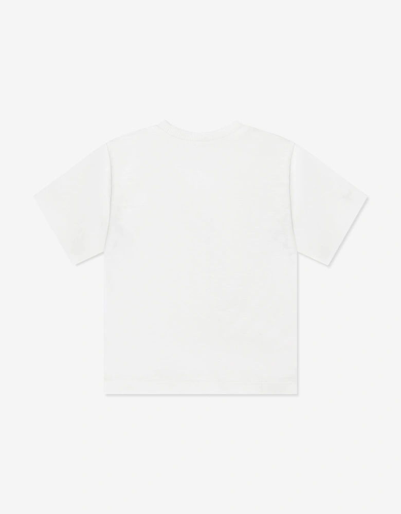 Kids Logo Stripe T-Shirt in Ivory