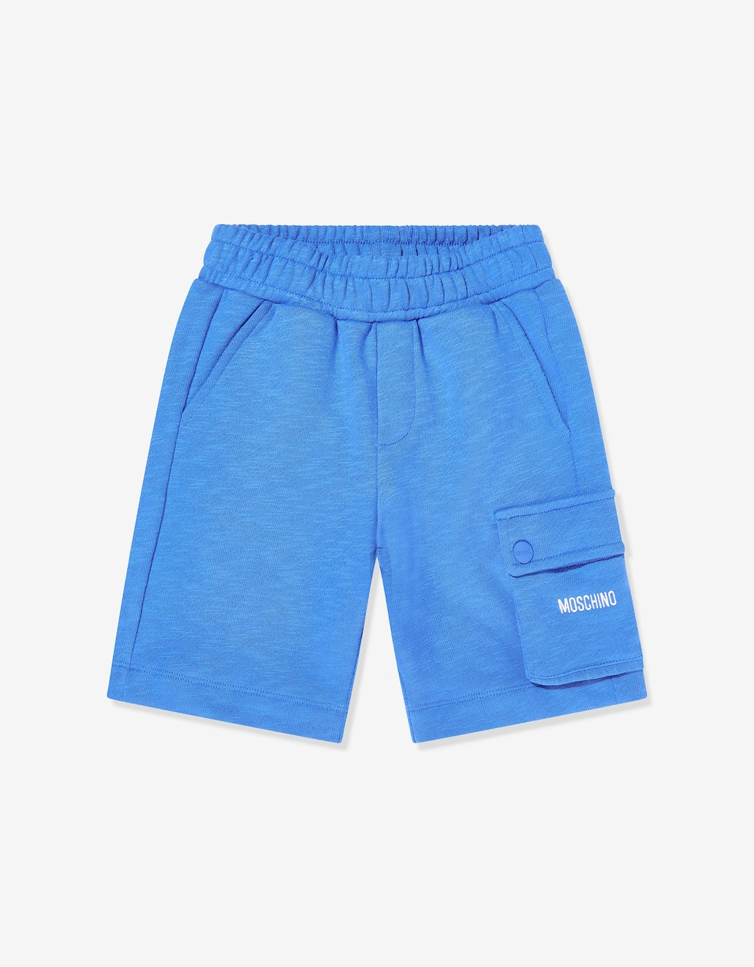 Moschino Boys Blue 'S Logo Pocket Shorts In - Size: 6 Years Kids