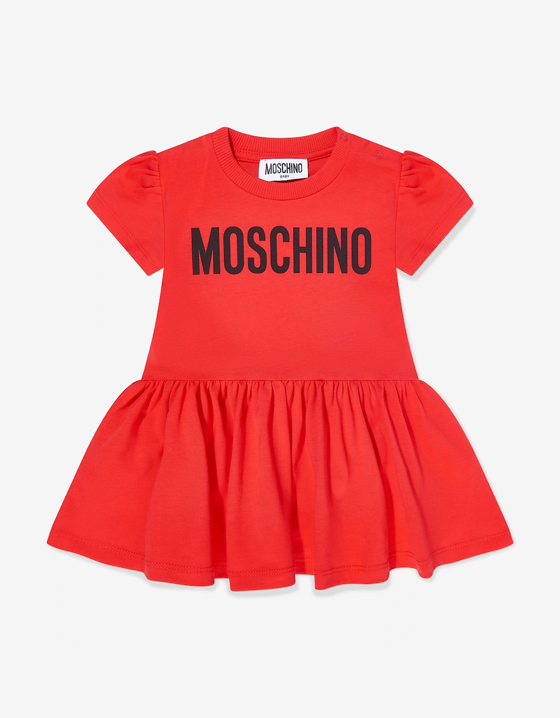 Baby Girls Logo Dress in Red, 5 of 4