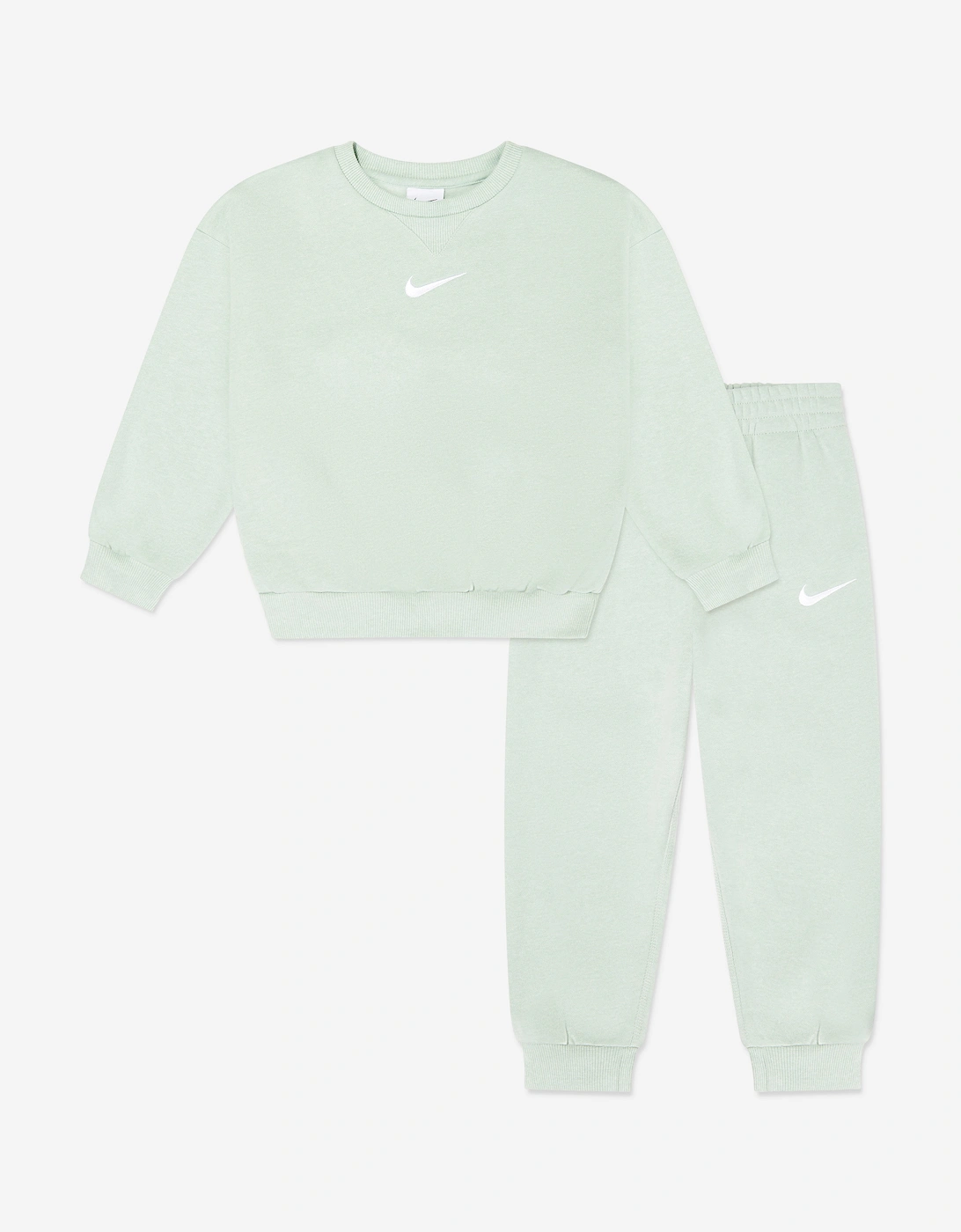 Kids Essential Fleece Tracksuit in Green, 5 of 4