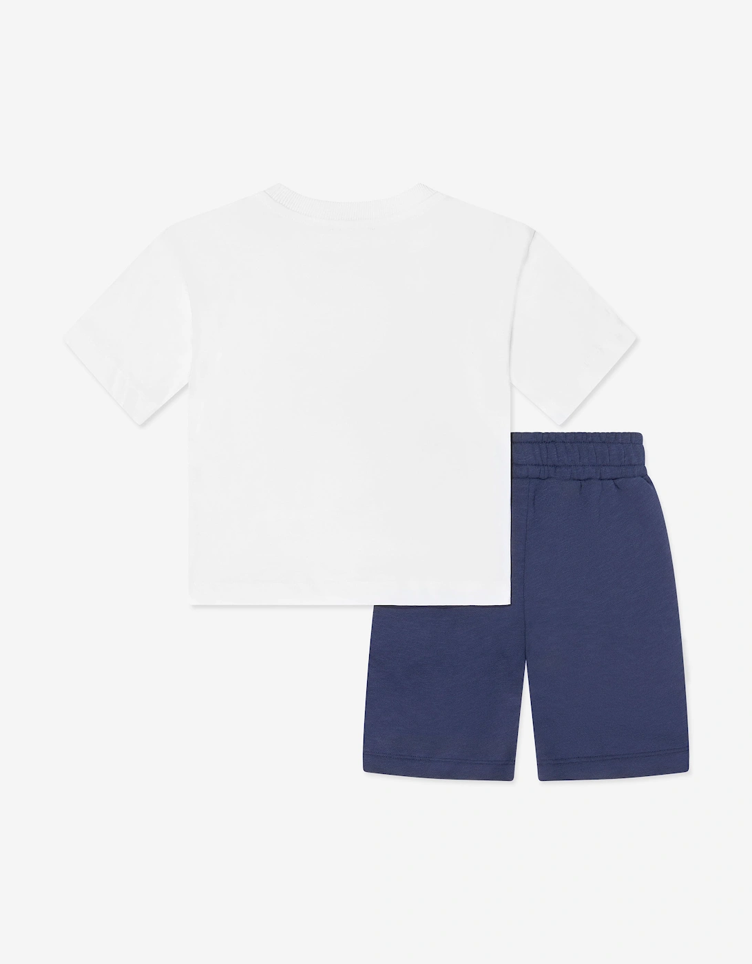 Boys Teddy Bear Logo Short Set in Navy