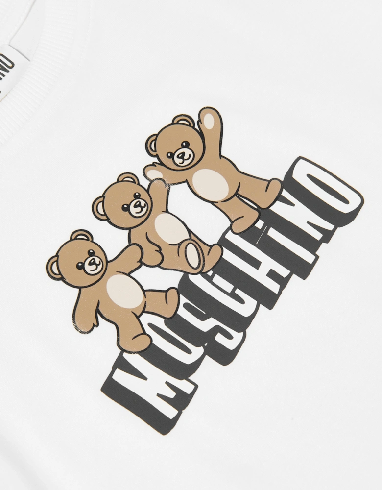 Boys Teddy Bear Logo Short Set in Navy