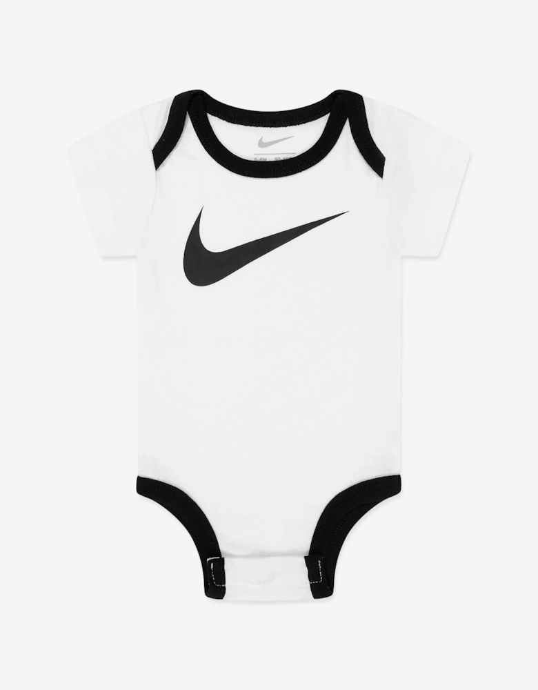 Baby Boys Swoosh Bodysuit Set in White