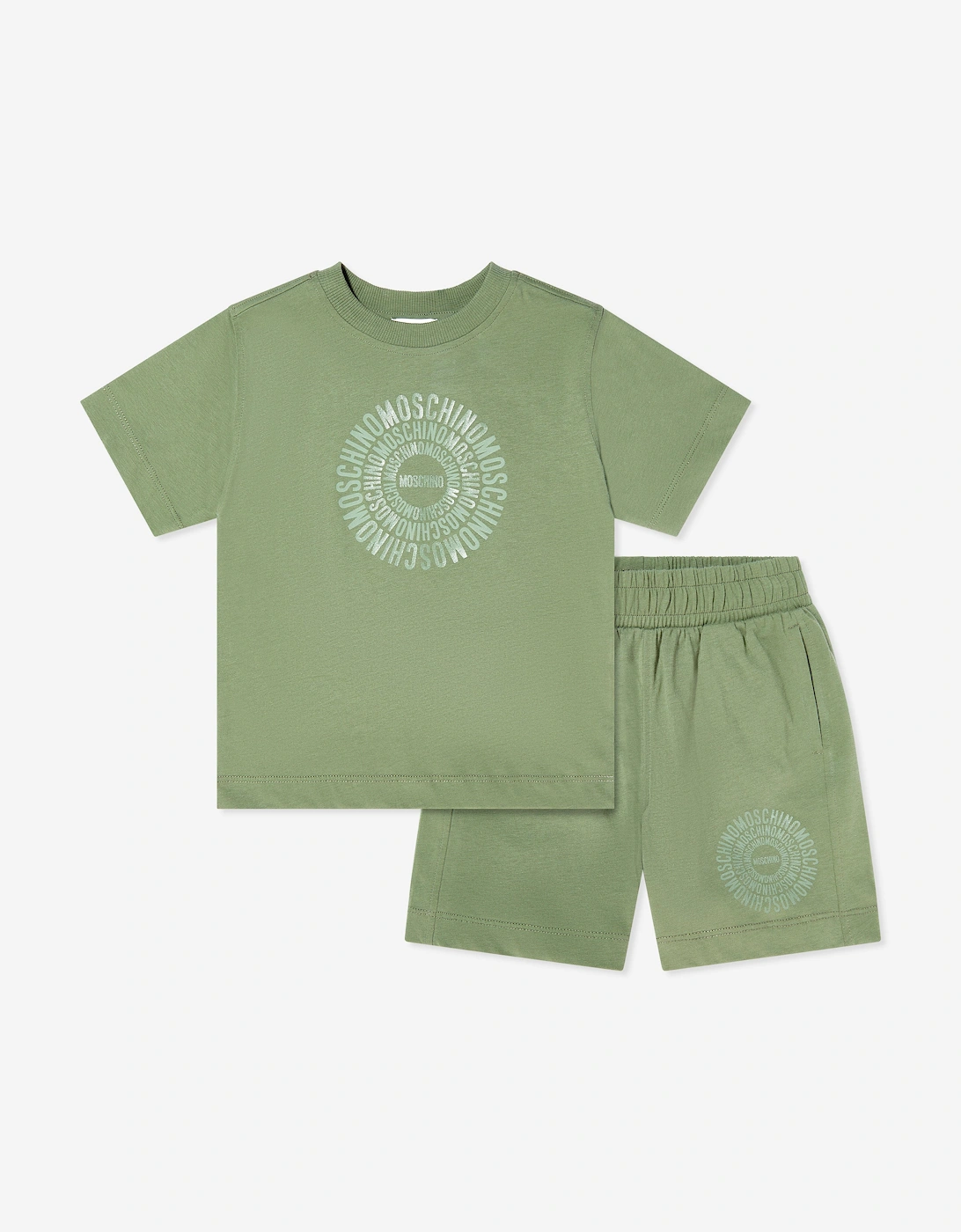 Boys T-Shirt and Shorts Set in Green, 6 of 5