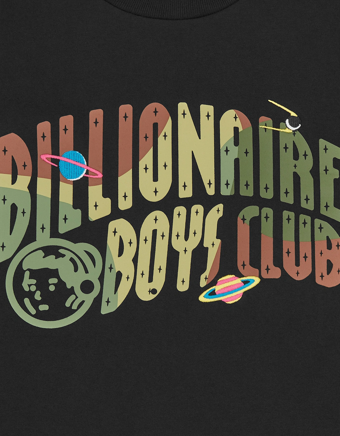 Boys Space Camo Arch Logo T-Shirt in Black