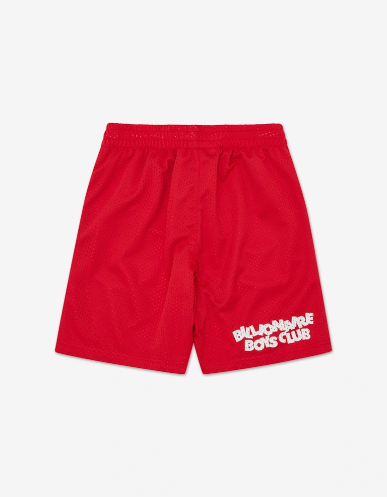 Boys Astro Mesh Football Shorts in Red