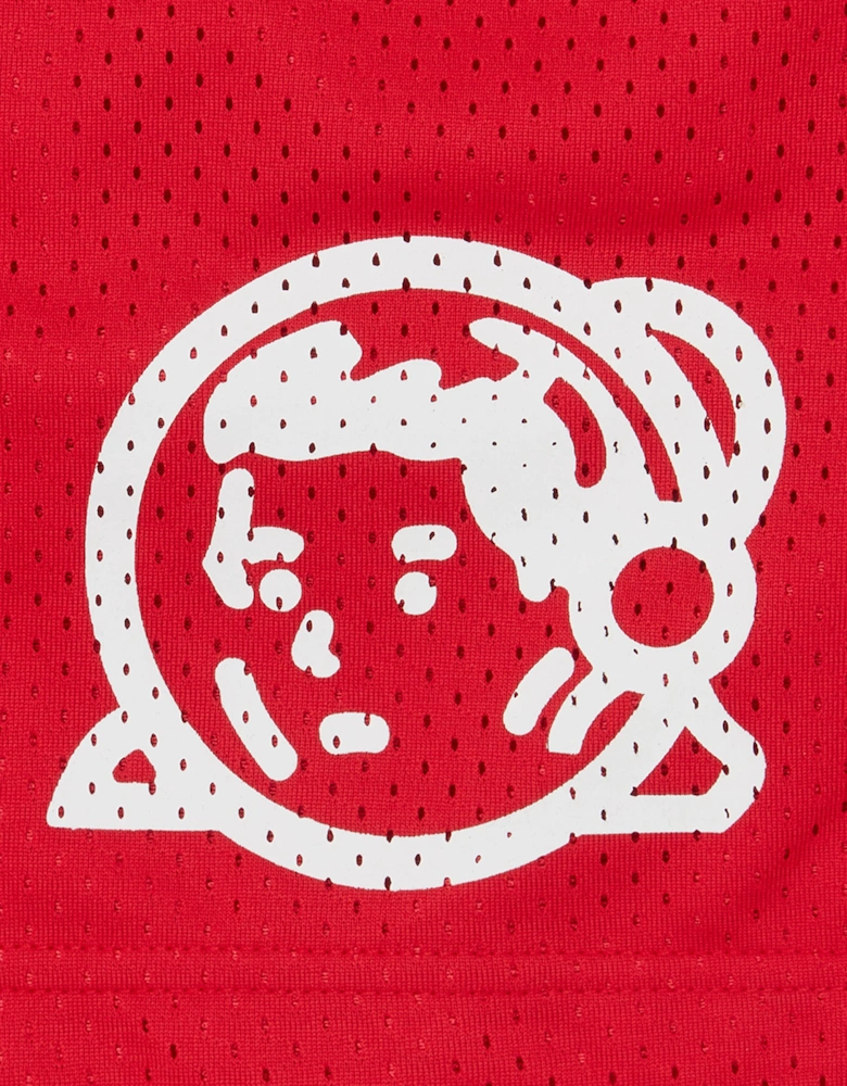 Boys Astro Mesh Football Shorts in Red