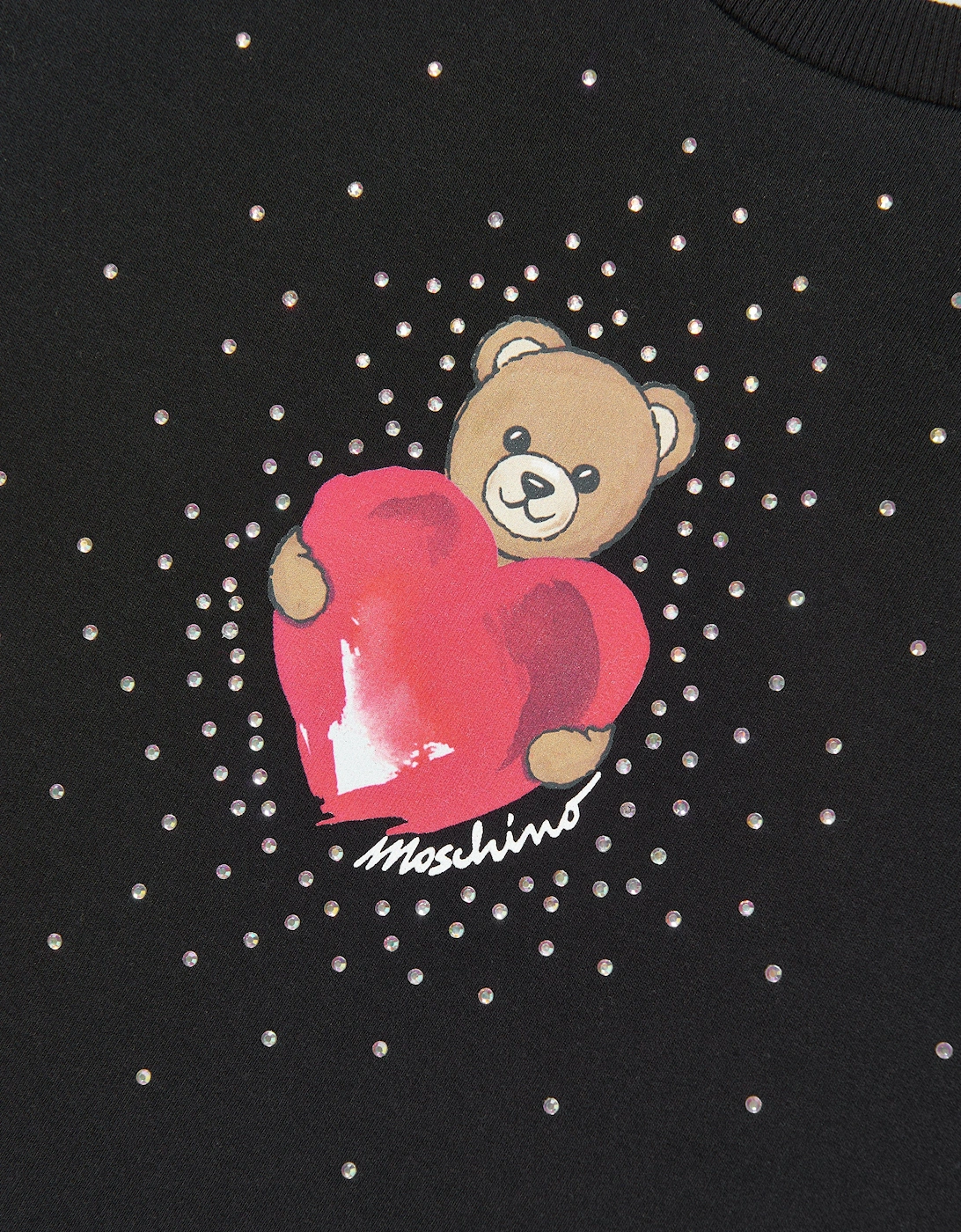 Girls Teddy Heart Dress in Black