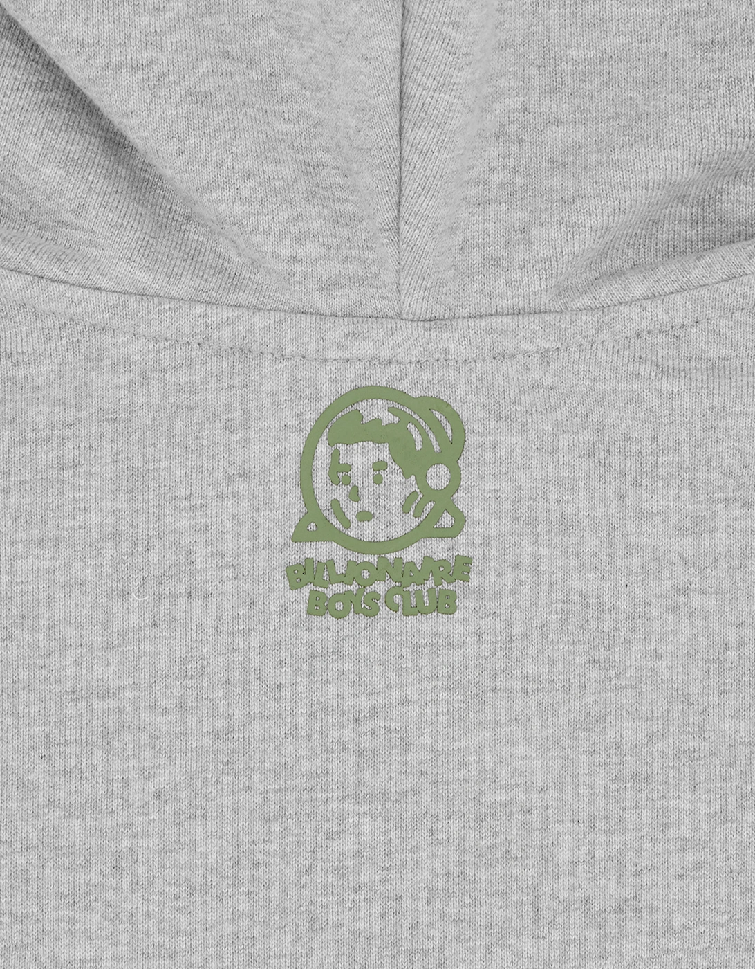 Boys Space Camo Arch Logo Popover Hoodie in Grey