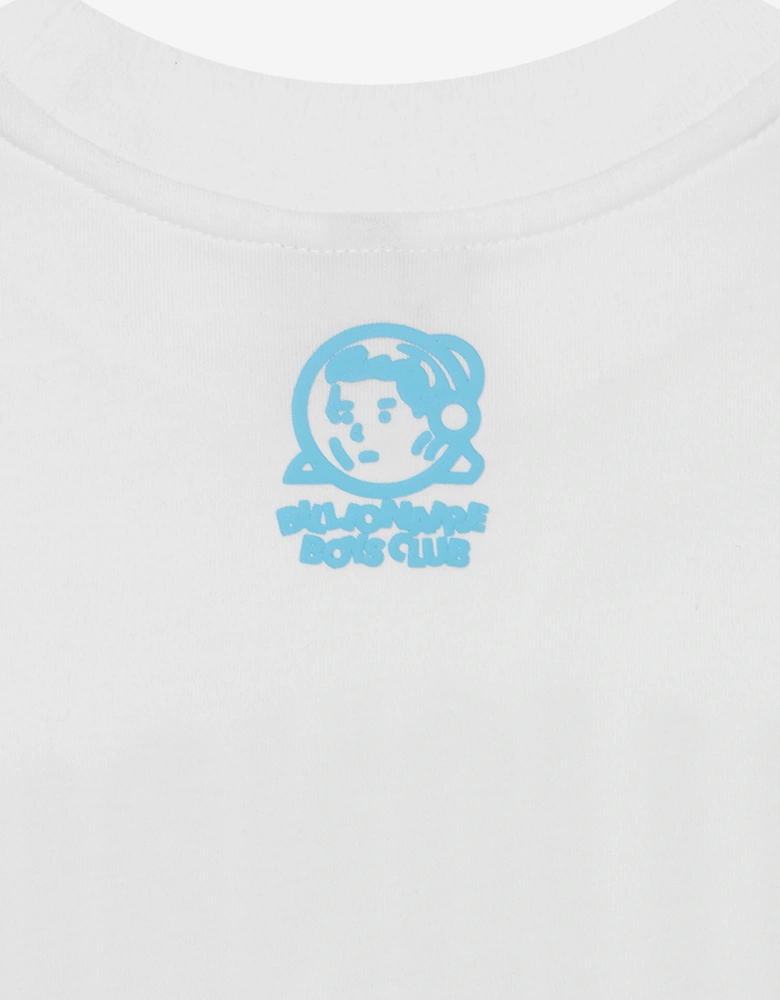 Boys Gradient Puff Print Arch Logo T-Shirt in White