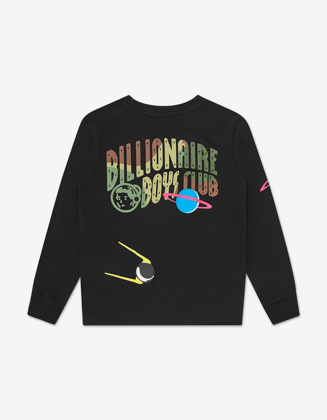 Boys Space Camo LS T-Shirt in Black