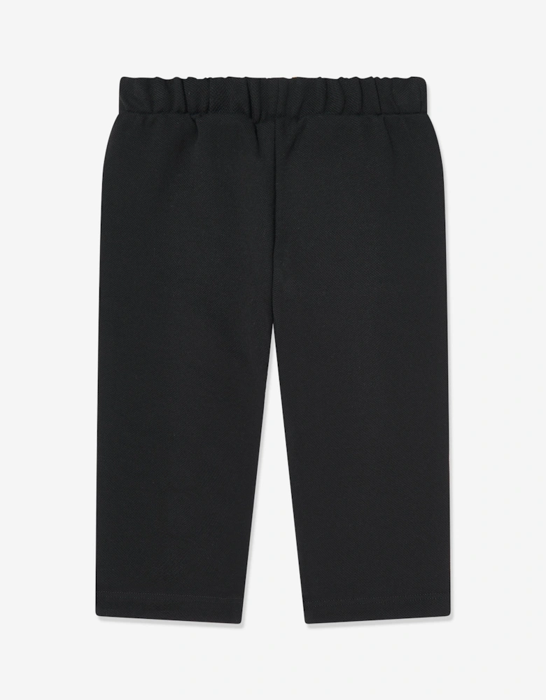 Baby Teddy Bear Logo Joggers in Black