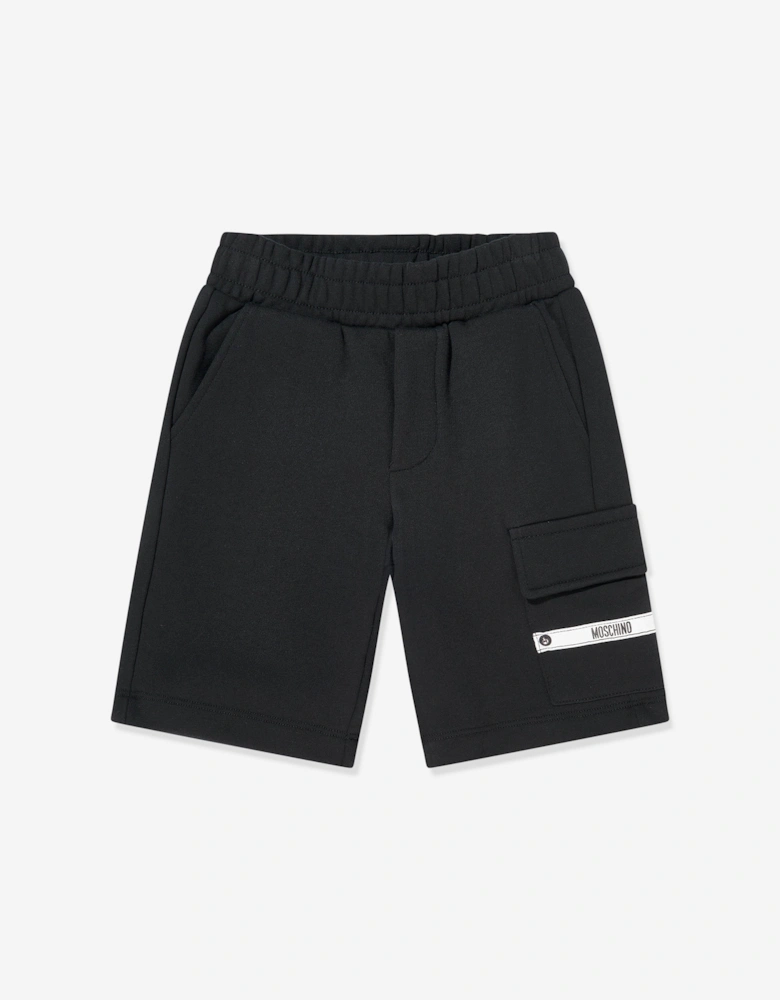 Boys Logo Pocket Shorts in Black
