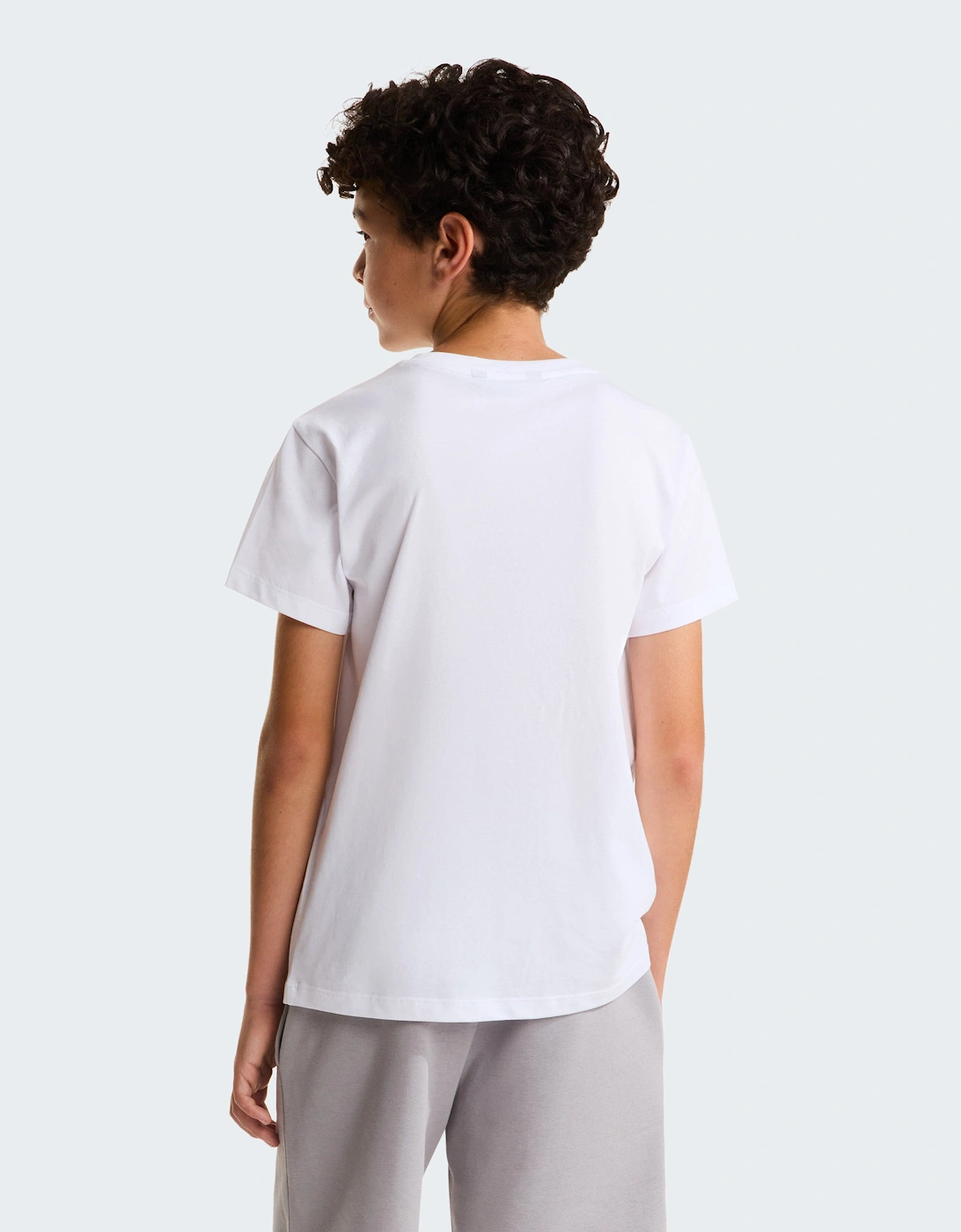 Boys Liquid Logo Regular T-Shirt in White