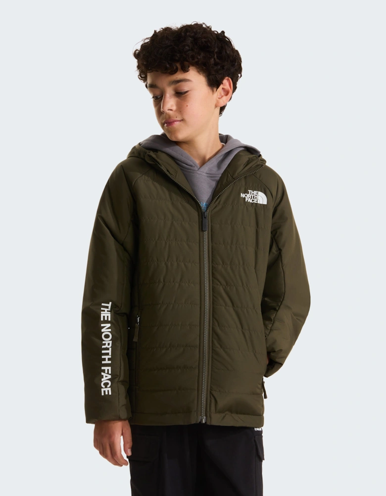 Boys Never Stop Synthetic Jacket in Green