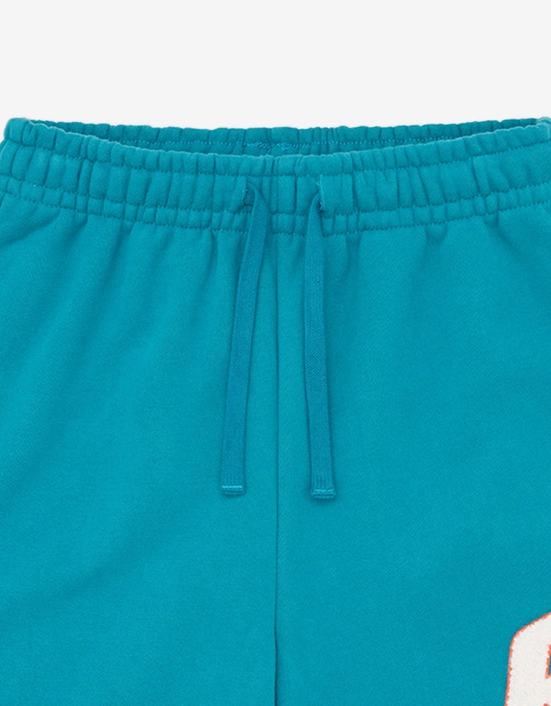 Boys Flying B Chenille Sweat Shorts in Blue