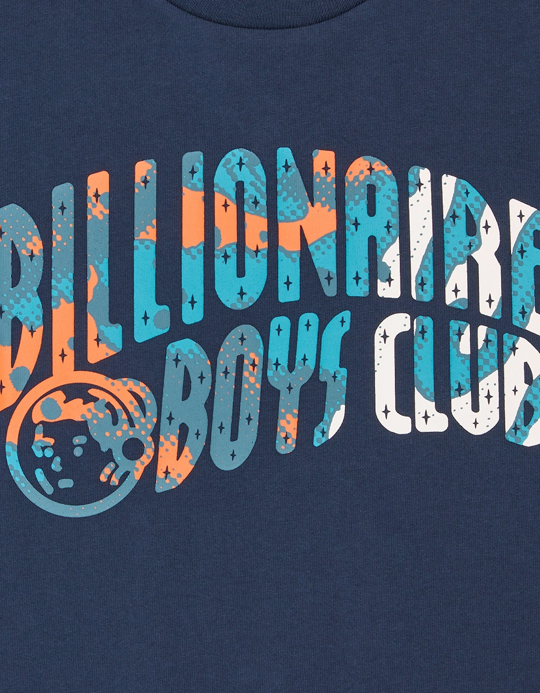 Boys Overlay Camo Fill Arch Logo T-Shirt in Navy