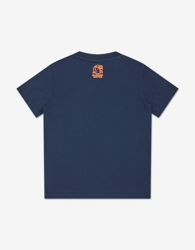 Boys Overlay Camo Fill Arch Logo T-Shirt in Navy