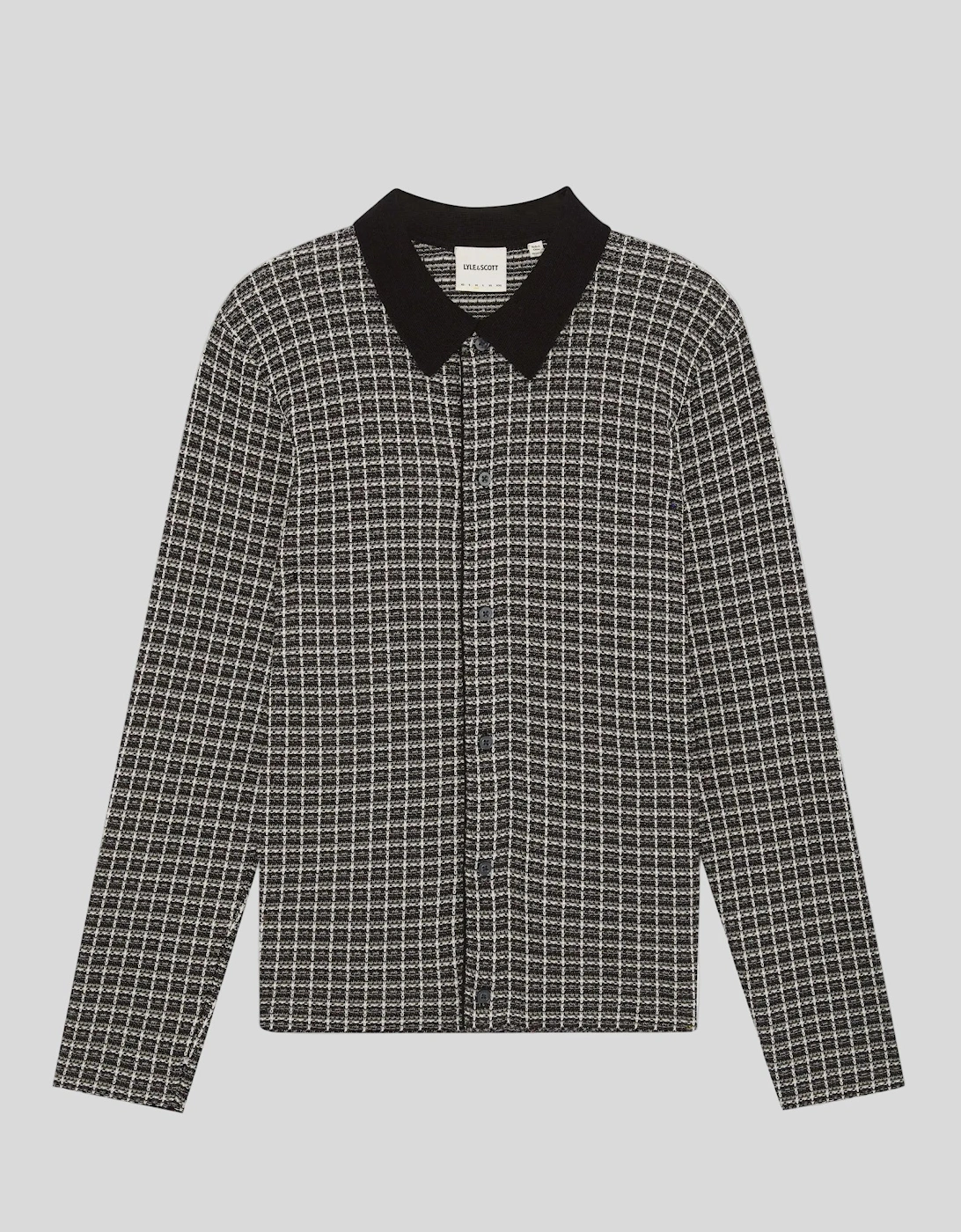 Basketweave Knitted Collared Cardigan