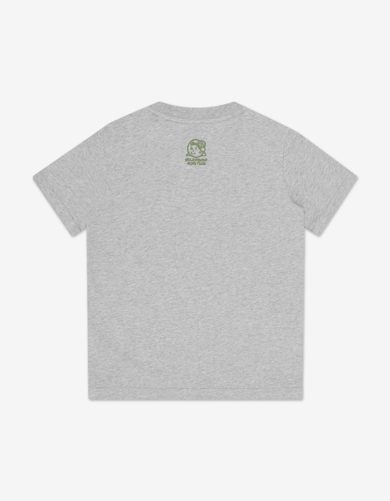 Boys Space Camo Arch Logo T-Shirt in Grey