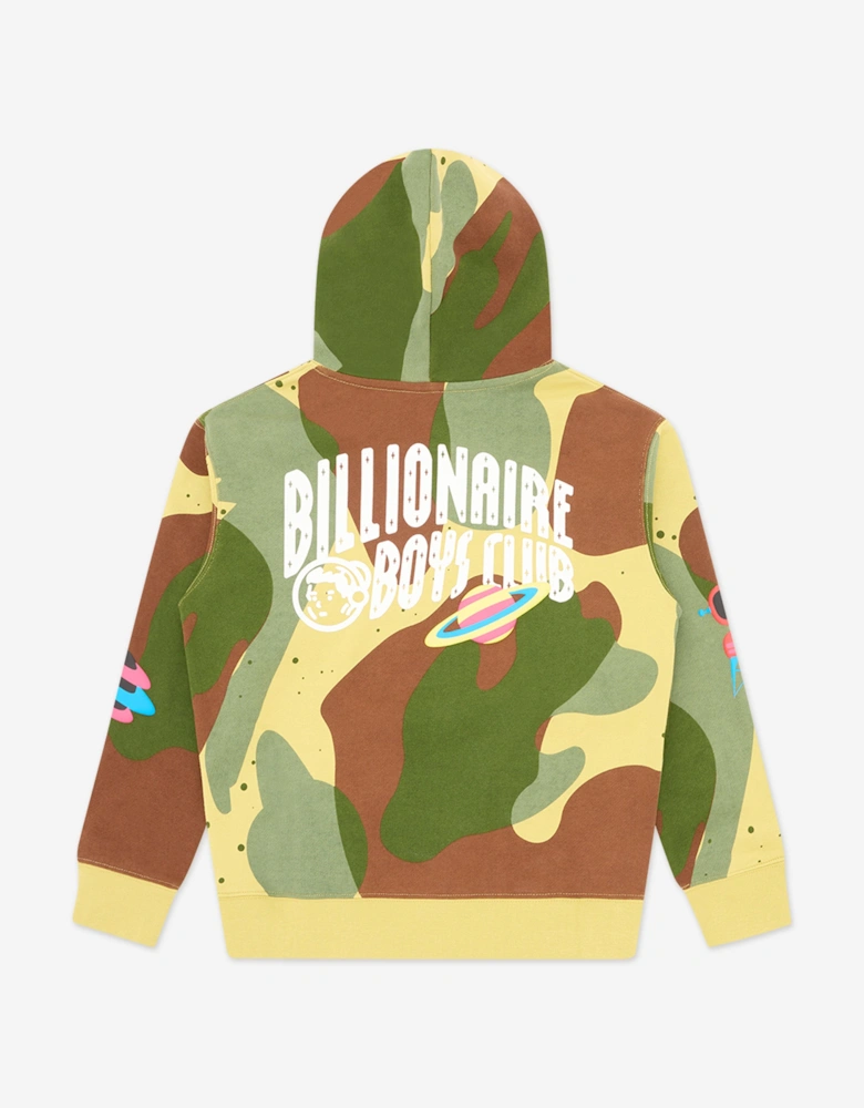 Boys All Over Space Camo Popover Hoodie in Green