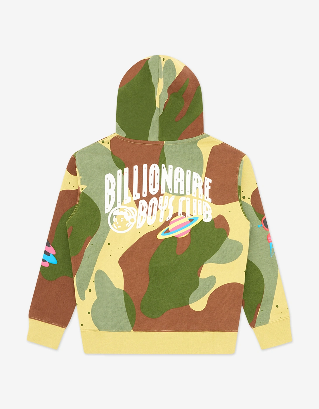 Boys All Over Space Camo Popover Hoodie in Green