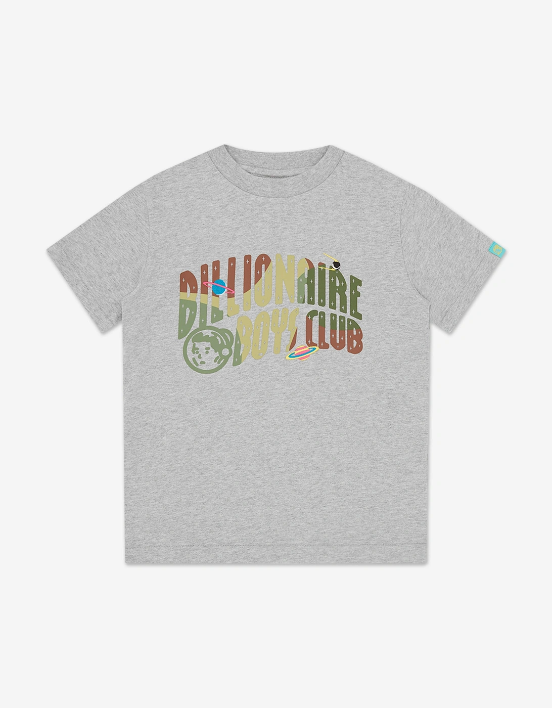 Boys Space Camo Arch Logo T-Shirt in Grey, 5 of 4
