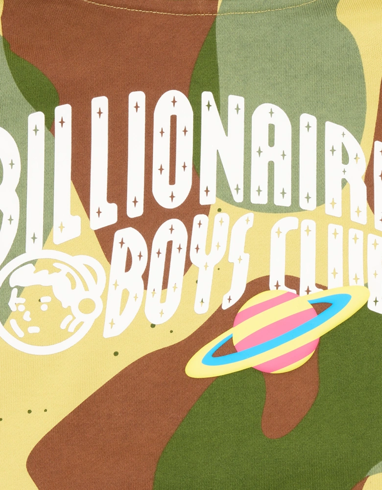 Boys All Over Space Camo Popover Hoodie in Green