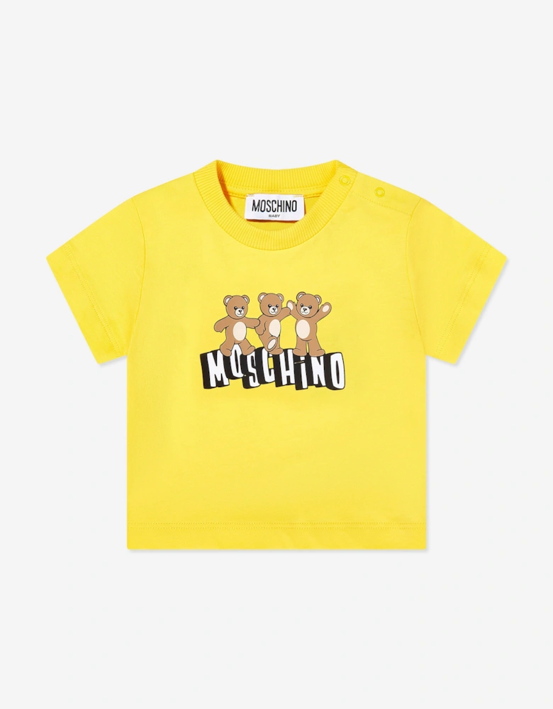 Baby Teddy Bear Logo T-Shirt in Yellow