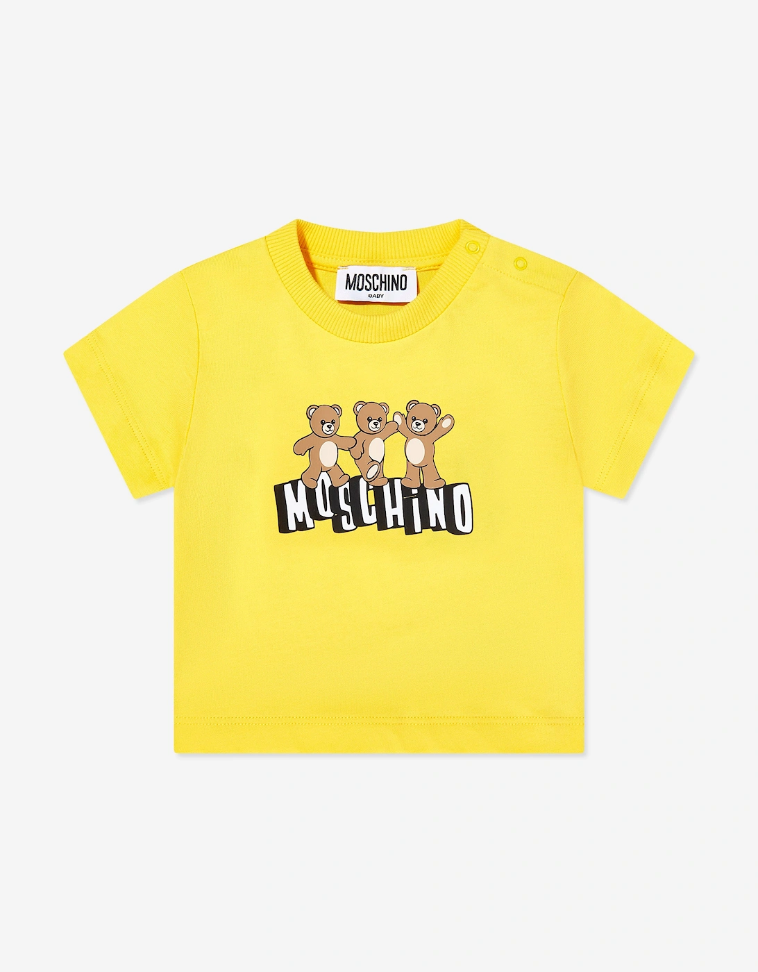 Baby Teddy Bear Logo T-Shirt in Yellow, 5 of 4