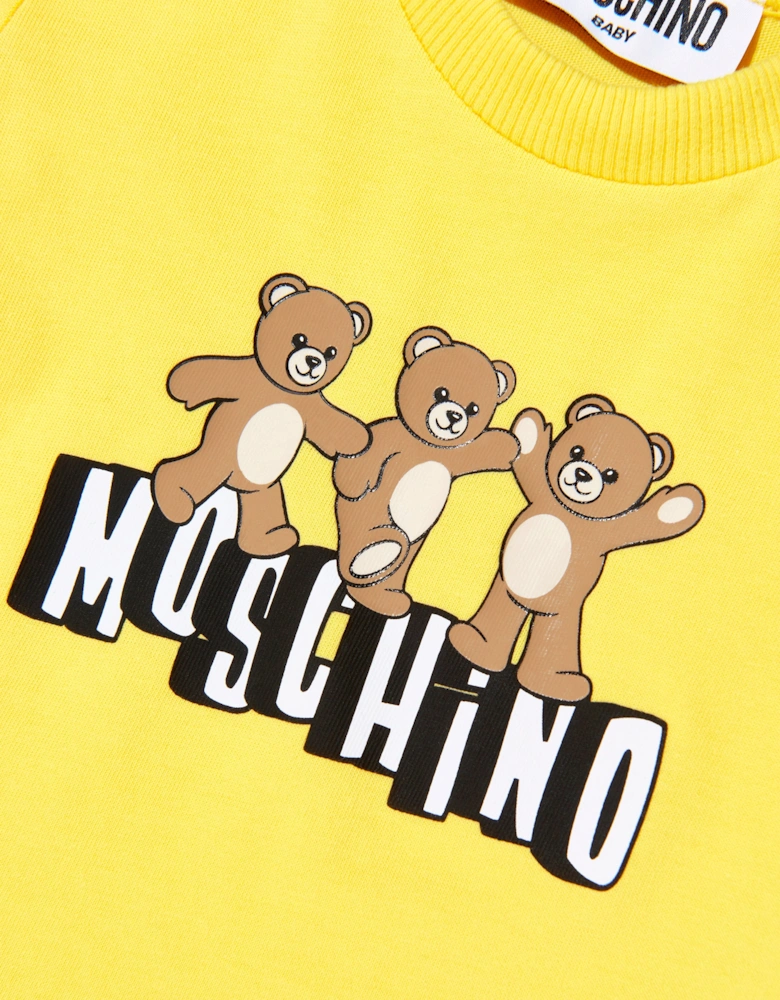Baby Teddy Bear Logo T-Shirt in Yellow