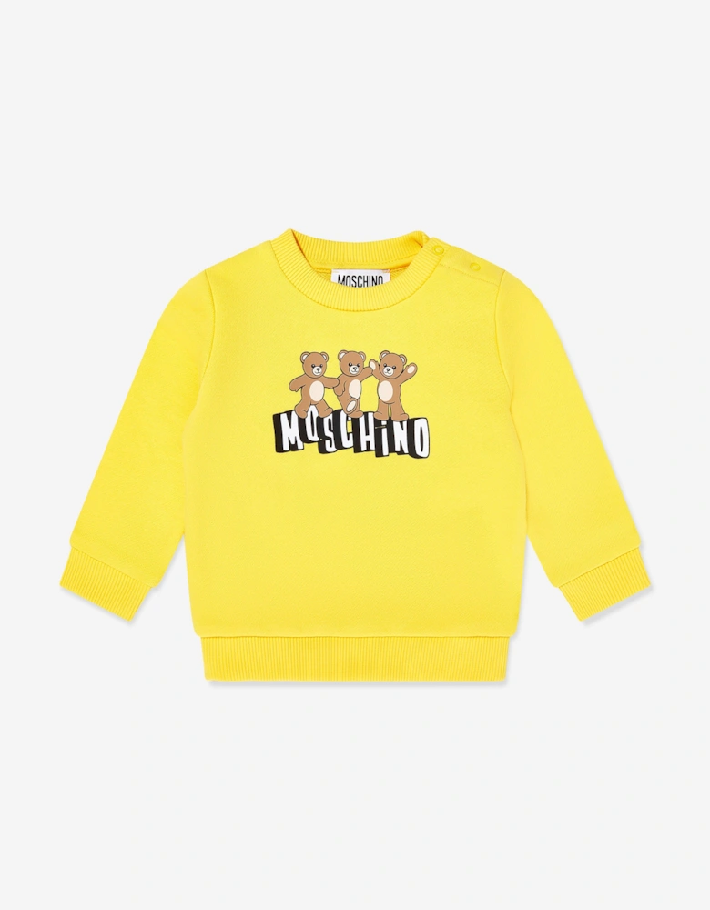 Baby Teddy Bear Logo Sweatshirt in Yellow