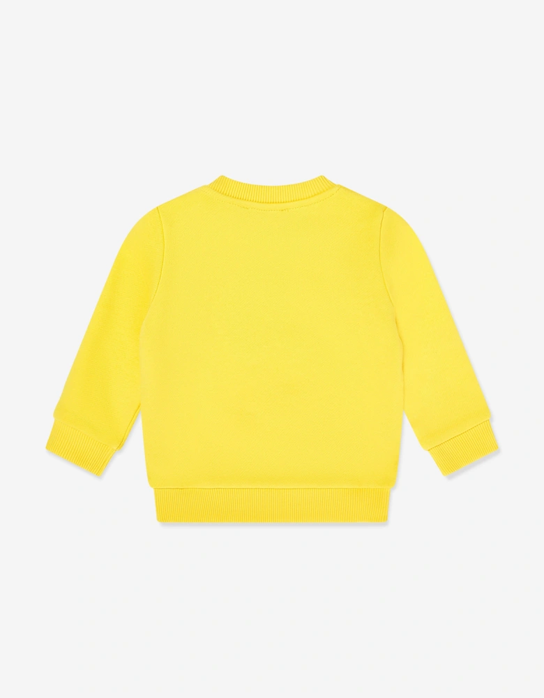 Baby Teddy Bear Logo Sweatshirt in Yellow